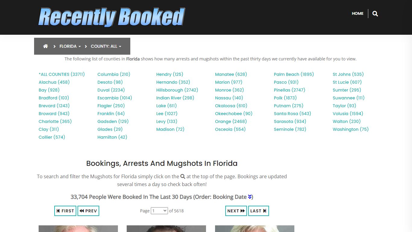 Bookings, Arrests and Mugshots in Palm Beach County, Florida